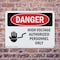 Signmission High Voltage Authorized Personnel Only Danger Sign, Plastic, 10in W x 7in L, 2PK OS-2PACK-DS-P-710-L-1340 - alternate 5